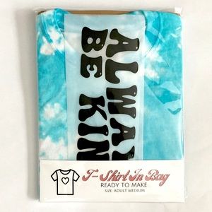 Always Be Kind Blue Tie Dye T-Shirt In A Bag